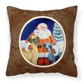 Jensendistributionservices Santa Claus with Great Dane Fabric Decorative Pillow MI2549455
